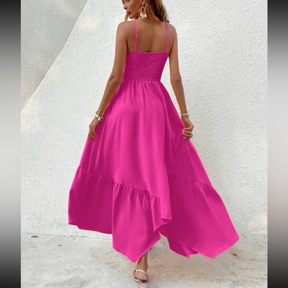 Boho asymmetrical hem cami maxi dress - Picture 3 of 4